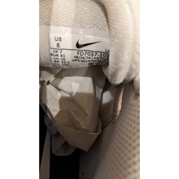 Men's Size 8 Nike Alpha Menace 4 Pro White Royal Blue Football Cleats FD7037-103 - Picture 7 of 7